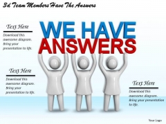 Innovative Marketing Concepts 3d Team Members Have The Answers Characters