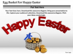 International Marketing Concepts Egg Basket For Happy Easter Business Image International Marketing Concepts Egg Basket For Happy Easter Business Image