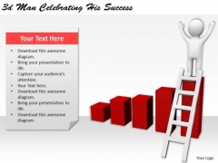 Internet Business Strategy 3d Man Celebrating His Success Basic Concepts Internet Business Strategy 3d Man Celebrating His Success Basic Concepts