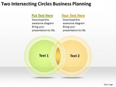 Intersecting Circles Business Planning For Small PowerPoint Slides