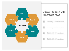 Jigsaw Hexagon With Six Puzzle Piece Ppt PowerPoint Presentation Portfolio Deck Jigsaw Hexagon With Six Puzzle Piece Ppt PowerPoint Presentation Portfolio Deck