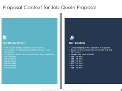 Job Estimate Proposal Context For Job Quote Proposal Ppt Outline Sample PDF Job Estimate Proposal Context For Job Quote Proposal Ppt Outline Sample PDF