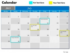 July 2013 Calendar PowerPoint Slides Ppt Templates July 2013 Calendar PowerPoint Slides Ppt Templates