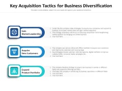Key Acquisition Tactics For Business Diversification Ppt PowerPoint Presentation Summary Sample PDF Key Acquisition Tactics For Business Diversification Ppt PowerPoint Presentation Summary Sample PDF