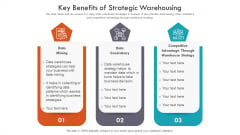 Key Benefits Of Strategic Warehousing Ppt PowerPoint Presentation File Ideas PDF