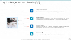 Key Challenges In Cloud Security Cloud Computing Security IT Ppt Infographic Template Graphics Example PDF