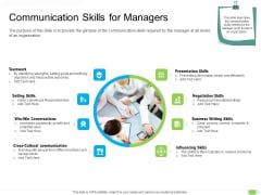 Key Competencies For Organization Authorities Communication Skills For Managers Icons PDF Key Competencies For Organization Authorities Communication Skills For Managers Icons PDF