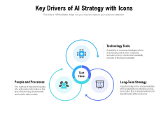 Key Drivers Of AI Strategy With Icons Ppt PowerPoint Presentation Portfolio Graphics Tutorials