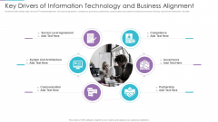 Key Drivers Of Information Technology And Business Alignment Portrait PDF