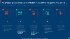 Key Elements Of Project Management IT Addressing Essential Elements For Project Mockup PDF Key Elements Of Project Management IT Addressing Essential Elements For Project Mockup PDF