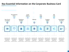 Key Essential Information On The Corporate Business Card Diagrams PDF Key Essential Information On The Corporate Business Card Diagrams PDF