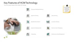 Key Features Of HCM Technology Human Resource Information System For Organizational Effectiveness Template PDF