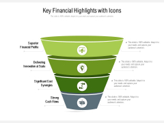Key Financial Highlights With Icons Ppt PowerPoint Presentation Gallery Example PDF Key Financial Highlights With Icons Ppt PowerPoint Presentation Gallery Example PDF