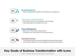 Key Goals Of Business Transformation With Icons Ppt PowerPoint Presentation Model Design Ideas PDF Key Goals Of Business Transformation With Icons Ppt PowerPoint Presentation Model Design Ideas PDF