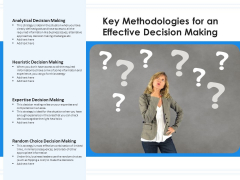 Key Methodologies For An Effective Decision Making Ppt PowerPoint Presentation Styles Graphics Example PDF