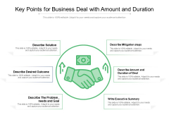 Key Points For Business Deal With Amount And Duration Ppt PowerPoint Presentation File Example File PDF Key Points For Business Deal With Amount And Duration Ppt PowerPoint Presentation File Example File PDF