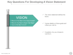 Key Questions For Developing A Vision Statement Ppt PowerPoint Presentation Deck Key Questions For Developing A Vision Statement Ppt PowerPoint Presentation Deck