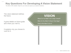 Key Questions For Developing A Vision Statement Ppt PowerPoint Presentation Tips Key Questions For Developing A Vision Statement Ppt PowerPoint Presentation Tips