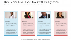 Key Senior Level Executives With Designation Slides PDF Key Senior Level Executives With Designation Slides PDF