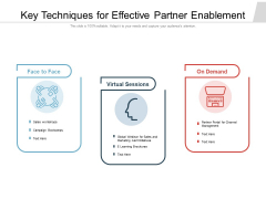 Key Techniques For Effective Partner Enablement Ppt PowerPoint Presentation Gallery Information PDF Key Techniques For Effective Partner Enablement Ppt PowerPoint Presentation Gallery Information PDF