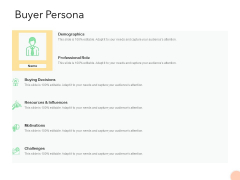 Know Your Customer Buyer Persona Ppt Gallery Graphics Example PDF