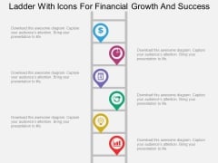Ladder With Icons For Financial Growth And Success Powerpoint Template Ladder With Icons For Financial Growth And Success Powerpoint Template