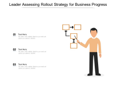 Leader Assessing Rollout Strategy For Business Progress Ppt PowerPoint Presentation Pictures Show PDF