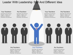Leader With Leadership Skill And Different Idea Powerpoint Template Leader With Leadership Skill And Different Idea Powerpoint Template