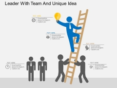 Leader With Team And Unique Idea Powerpoint Template Leader With Team And Unique Idea Powerpoint Template