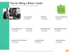 Leaders Vs Managers Tips For Being A Better Leader Ppt Infographic Template Design Templates PDF Leaders Vs Managers Tips For Being A Better Leader Ppt Infographic Template Design Templates PDF