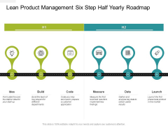 Lean Product Management Six Step Half Yearly Roadmap Formats