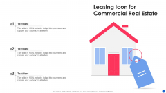 Leasing Icon For Commercial Real Estate Slides PDF