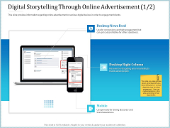 Leveraged Client Engagement Digital Storytelling Through Online Advertisement Feed Diagrams PDF