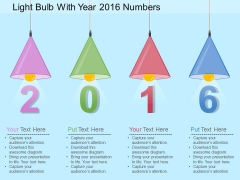 Light Bulb With Year 2016 Numbers PowerPoint Template