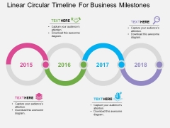 Linear Circular Timeline For Business Milestones Powerpoint Template Linear Circular Timeline For Business Milestones Powerpoint Template