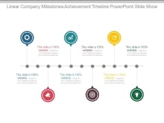 Linear Company Milestones Achievement Timeline Powerpoint Slide Show Linear Company Milestones Achievement Timeline Powerpoint Slide Show