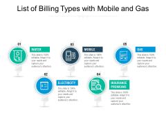 List Of Billing Types With Mobile And Gas Ppt PowerPoint Presentation Outline Tips PDF List Of Billing Types With Mobile And Gas Ppt PowerPoint Presentation Outline Tips PDF