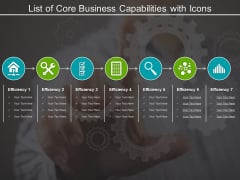 List Of Core Business Capabilities With Icons Ppt PowerPoint Presentation Gallery Example Introduction PDF List Of Core Business Capabilities With Icons Ppt PowerPoint Presentation Gallery Example Introduction PDF