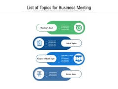 List Of Topics For Business Meeting Ppt PowerPoint Presentation File Background Image PDF List Of Topics For Business Meeting Ppt PowerPoint Presentation File Background Image PDF