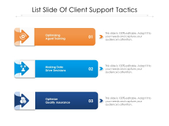 List Slide Of Client Support Tactics Ppt PowerPoint Presentation Icon Professional PDF List Slide Of Client Support Tactics Ppt PowerPoint Presentation Icon Professional PDF