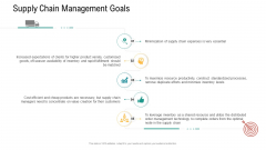 Logistics And Supply Chain Management Supply Chain Management Goals Icons PDF