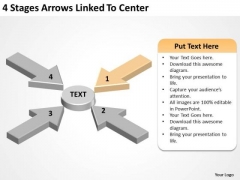 Levels Of Parallel Processing 4 Stages Arrows Linked To Center PowerPoint Slides
