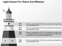 Light House For Vision And Mision PowerPoint Template