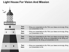 Light House For Vision And Mision PowerPoint Template Light House For Vision And Mision PowerPoint Template