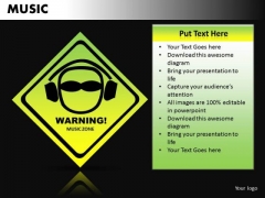 Loud Music Warning PowerPoint Templates Ppt Design Slides Loud Music Warning PowerPoint Templates Ppt Design Slides