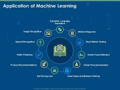 Machine Learning Implementation And Case Study Application Of Machine Learning Ppt Layouts Clipart Images PDF Machine Learning Implementation And Case Study Application Of Machine Learning Ppt Layouts Clipart Images PDF