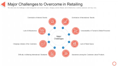Major Challenges To Overcome In Retailing STP Approaches In Retail Marketing Ppt Professional Example File PDF Major Challenges To Overcome In Retailing STP Approaches In Retail Marketing Ppt Professional Example File PDF