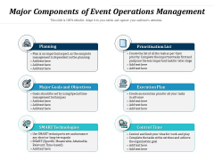 Major Components Of Event Operations Management Ppt PowerPoint Presentation Gallery Outline PDF Major Components Of Event Operations Management Ppt PowerPoint Presentation Gallery Outline PDF