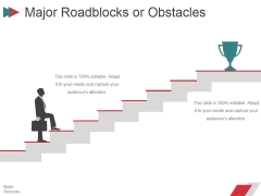 Major Roadblocks Or Obstacles Ppt PowerPoint Presentation Ideas Templates