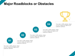 Major Roadblocks Or Obstacles Ppt PowerPoint Presentation Slides Deck